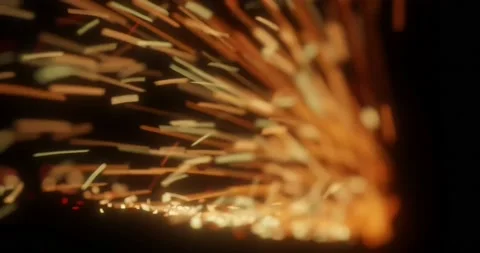 Welding sparks in black background Stock Footage 168505114