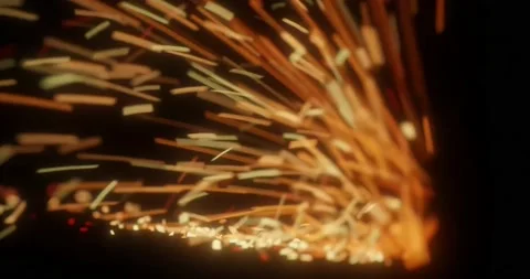 Welding sparks in black background Stock Footage 168505118