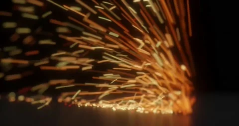 Welding sparks in black background Stock Footage 168505127
