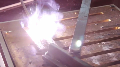 Welding sparks. close-up Stock Footage 68995703
