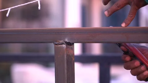 Welding Sparks Close-Up Video stock 315787337