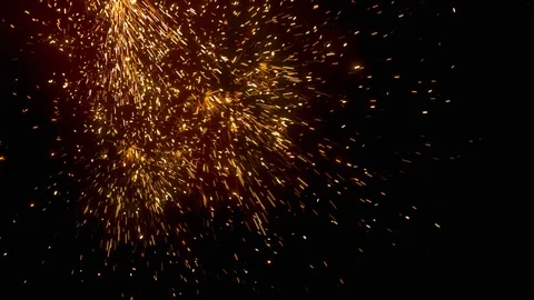 Welding sparks falling on black background 動画素材 121620511