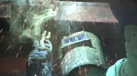 Welding sparks Video stock 489184