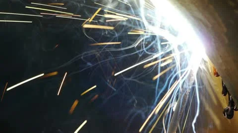 Welding sparks Stock Footage 10754304