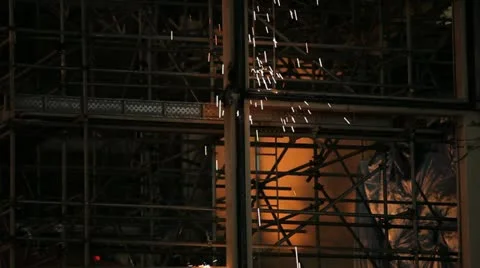 Welding sparks Stock Footage 10811245