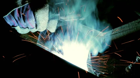 Welding with sparks Video stock 53126503