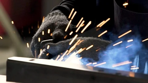 Welding Sparks Stock Footage 87586717