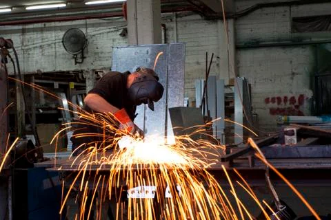 Welding sparks Foto stock
