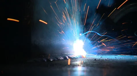 Welding Steel Close Up Stock Footage 60990002