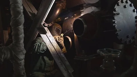 Welding steel structure Stock Footage 83801235