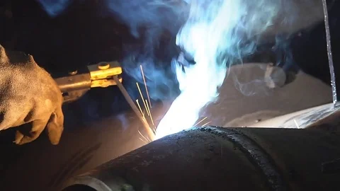 Welding steel structure Stock Footage 83801506