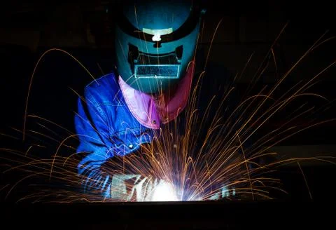 Welding steel structure Stock Photos