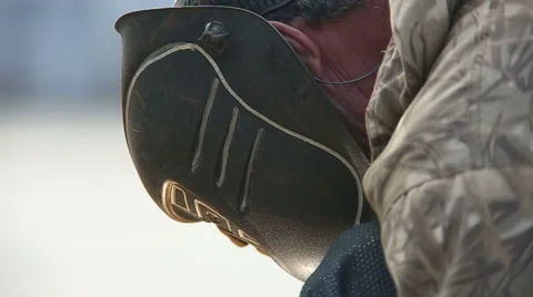 Welding in the street Stock Footage 61539861