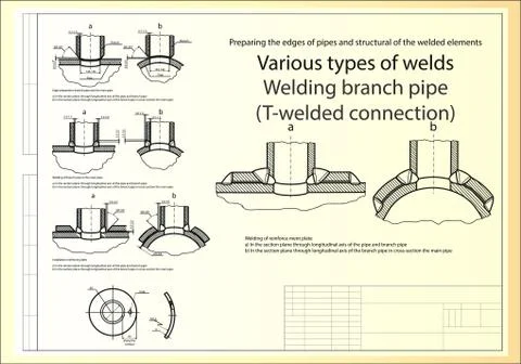 Welding T-welded connection イラスト素材