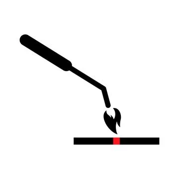 Welding technology icon, metal tool equipment symbol, safe weld vector illust Illustrazione stock