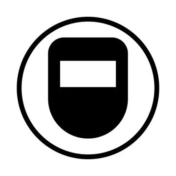 Welding technology icon, metal tool equipment symbol, safe weld vector illust Illustrazione stock