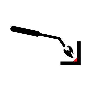 Welding technology icon, metal tool equipment symbol, safe weld vector illust Illustrazione stock