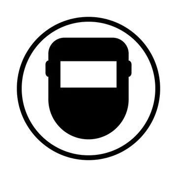 Welding technology icon, metal tool equipment symbol, safe weld vector illust Illustrazione stock