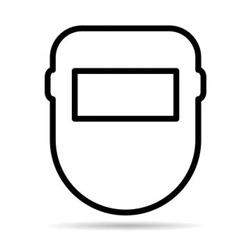 Welding technology icon shadow, metal tool equipment symbol, safe weld vector Illustrazione stock