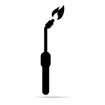 Welding technology icon shadow, metal tool equipment symbol, safe weld vector Illustrazione stock