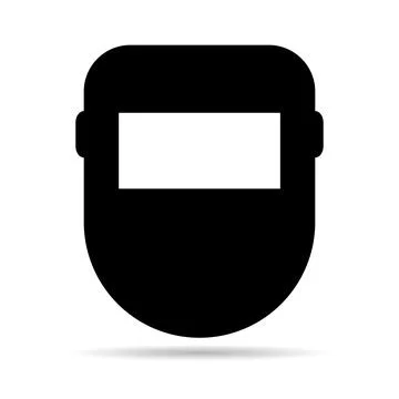 Welding technology icon shadow, metal tool equipment symbol, safe weld vector Illustrazione stock
