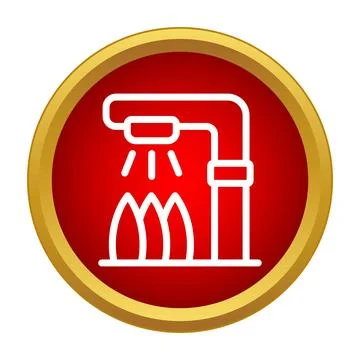 Welding torch creating fire sparks icon symbol Stock Illustration