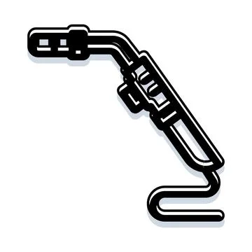 Welding torch tool icon for industrial construction work Stock Illustration