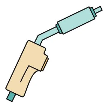 Welding torch tool for industrial metalwork and construction Stock Illustration