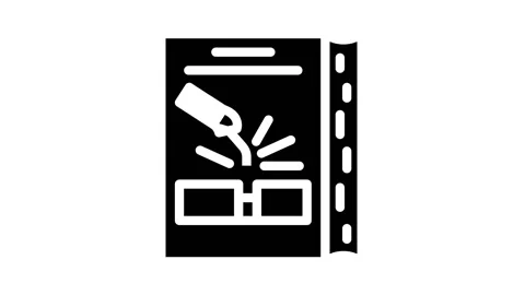 Welding tutorial glyph icon animation Stock Footage 166928744