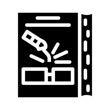 Welding tutorial glyph icon vector illustration sign Stock Illustration