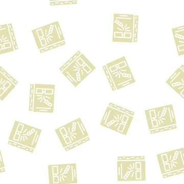 Welding tutorial glyph vector seamless pattern sign 库存插图