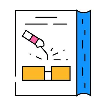 Welding tutorial icon color illustration Stock Illustration