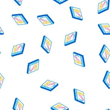 Welding tutorial isometric icon seamless pattern sign Stock Illustration