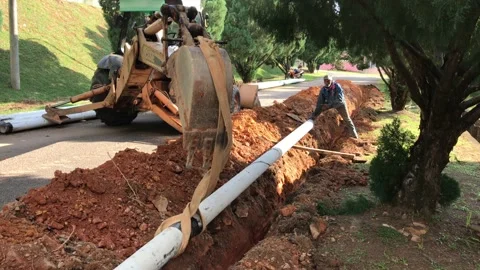 Welding Water Pipe Stock Footage 100464121