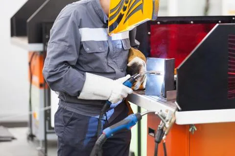 Welding. Welder at work. Stock Photos