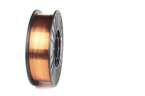 Welding wire on a coil for a semi-automatic swirl. Stock Photos