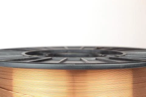 Welding wire on a coil for a semi-automatic swirl. Stock Photos