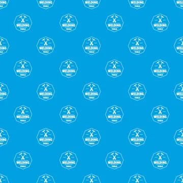 Welding work pattern seamless blue Stockillustratie