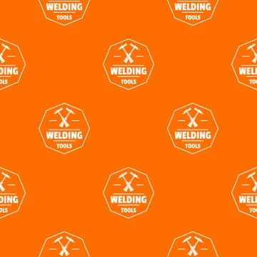 Welding work pattern vector orange Stock Illustration