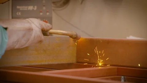 Welding Work, Shot Close-Up Slow Motion 스톡 동영상 111482928