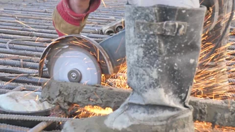 Welding work, welding, metal structure Stock Footage 300871552