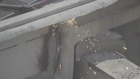 Welding work, welding seam, metal, welder Stock Footage 278397968