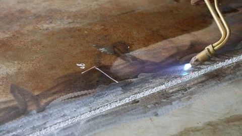 Welding work, welding seam, metal, welder Stock Footage 278400984