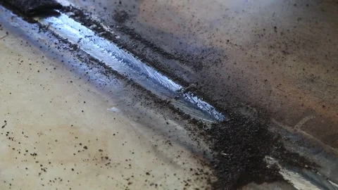 Welding work, welding seam, metal, welder Stock Footage 278401021