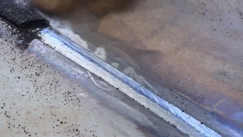 Welding work, welding seam, metal, welder Stock Footage 278401065