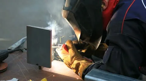 Welding worker in factory Stock Footage 20452033