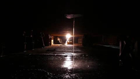 Welding works in the dock Stock Footage 87084780