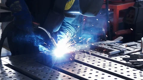 Welding_pan Stock Footage 124743199