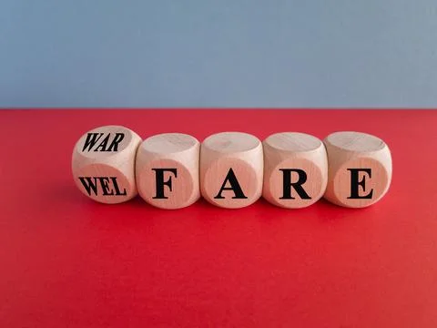 Welfare instead of warfare. Stock Photos