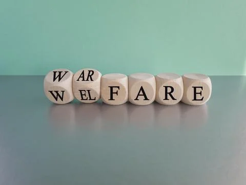 Welfare instead of warfare. Stock Photos